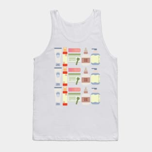 Skincare Essentials Pattern Tank Top